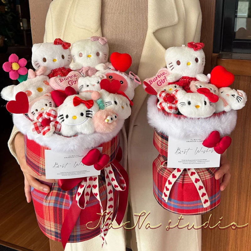 Creative Cartoon Doll Bouquet Gift for Graduation and Qixi Festival